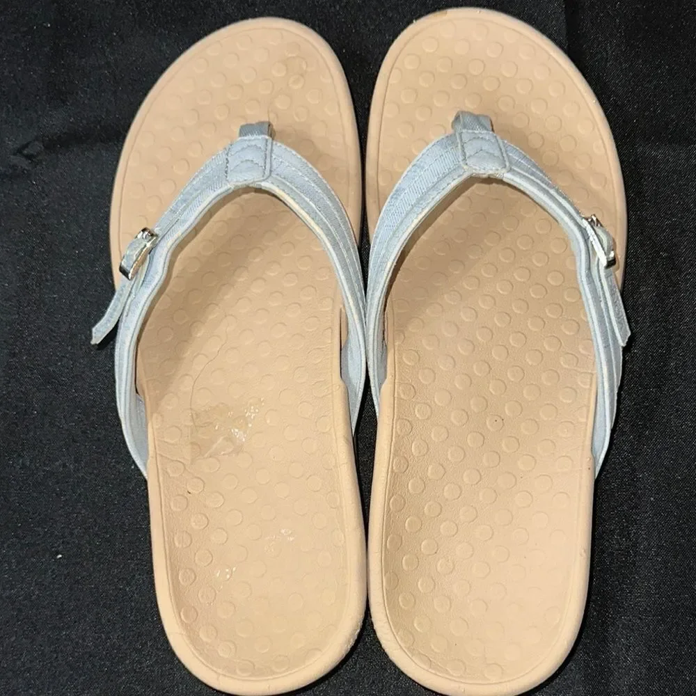 Vionic Lght Blue Patty Tide Sandals w/ Arch Support Size 11